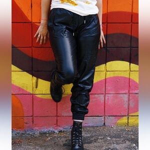 Under Pressure Faux Leather Joggers - S, M, L